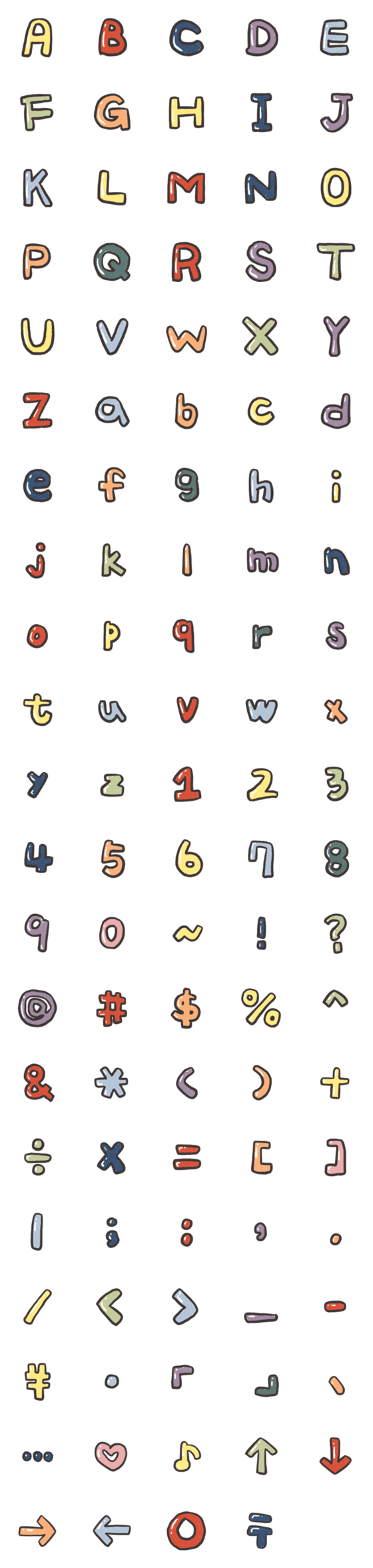 [LINE絵文字]Cute English numerals 3の画像一覧