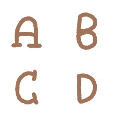 [LINE絵文字] Brown Alphabet.の画像