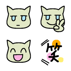 [LINE絵文字] シンプルねこ絵文字2の画像