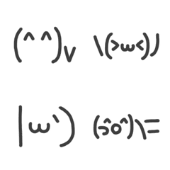 [LINE絵文字] かお文字えもじ 2の画像