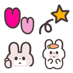 [LINE絵文字] ぷにぷに♡うさぎ日常絵文字1の画像