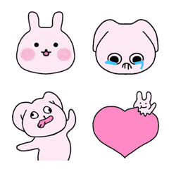 [LINE絵文字] Pink rabbit ！の画像