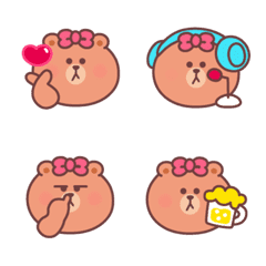 [LINE絵文字] Fat ＆ Cute CHOCO Emojiの画像