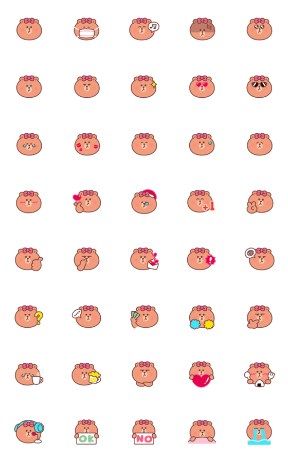 [LINE絵文字]Fat ＆ Cute CHOCO Emojiの画像一覧