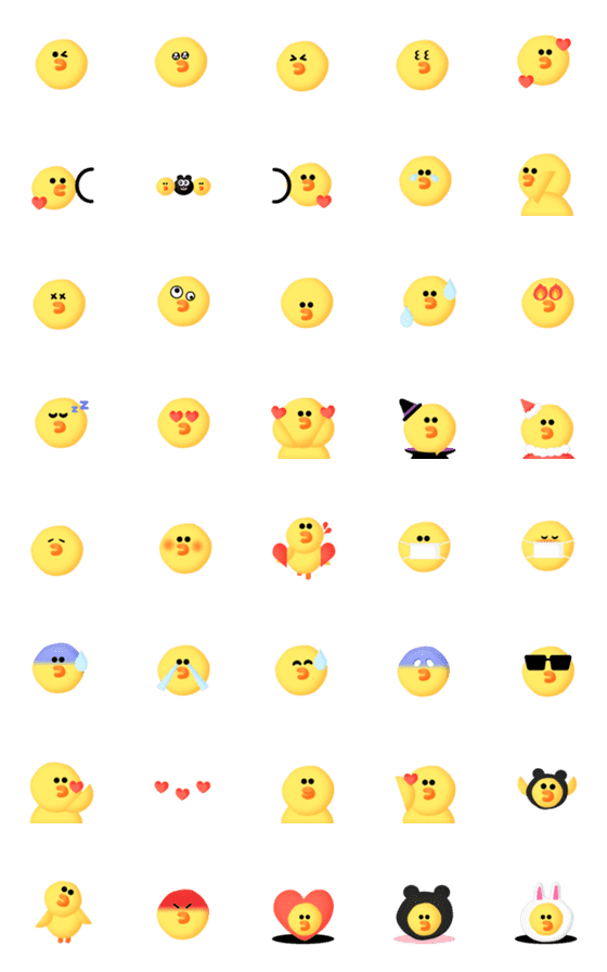 [LINE絵文字]BROWN ＆ FRIENDS SALLY Animation Emojiの画像一覧