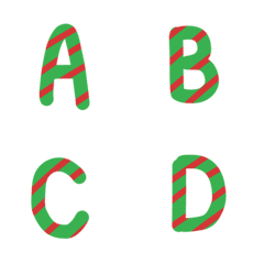 [LINE絵文字] A-Z Christmas (Green) BN 1.0の画像