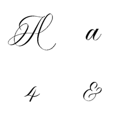 [LINE絵文字] Calligraphy Alphabetの画像