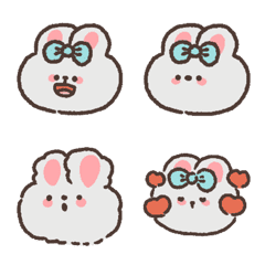 [LINE絵文字] cute rabbit emoji  *の画像