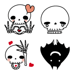 [LINE絵文字] Funny Baby skull's Emoji animeの画像