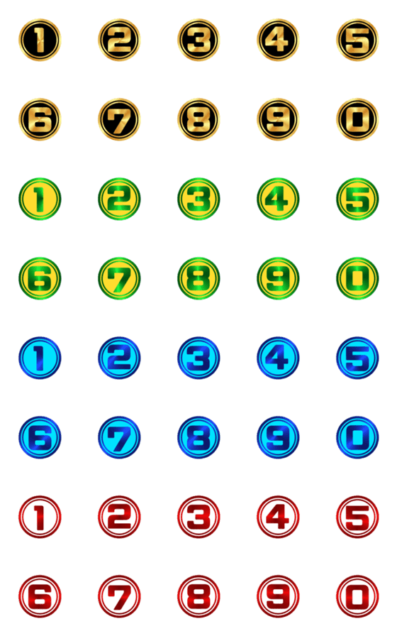 [LINE絵文字]elegant numbers [emoji]の画像一覧