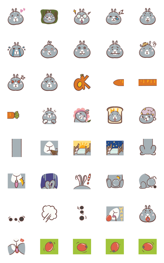 [LINE絵文字]OHIO Rabbitの画像一覧