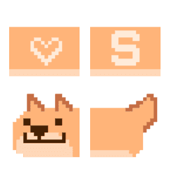 [LINE絵文字] Shiba Inu Alphabet (Seamless Emoji)の画像