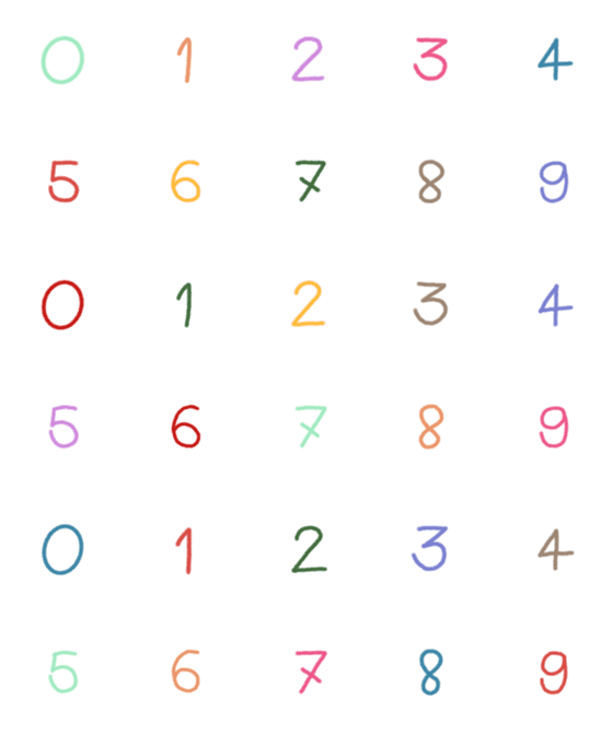 [LINE絵文字]Emoji 0-9 Numberの画像一覧
