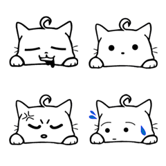 [LINE絵文字] White kitten -Little Snow Emojiの画像