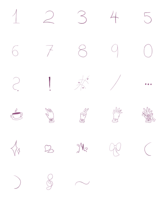 [LINE絵文字]Rouge pink v1の画像一覧