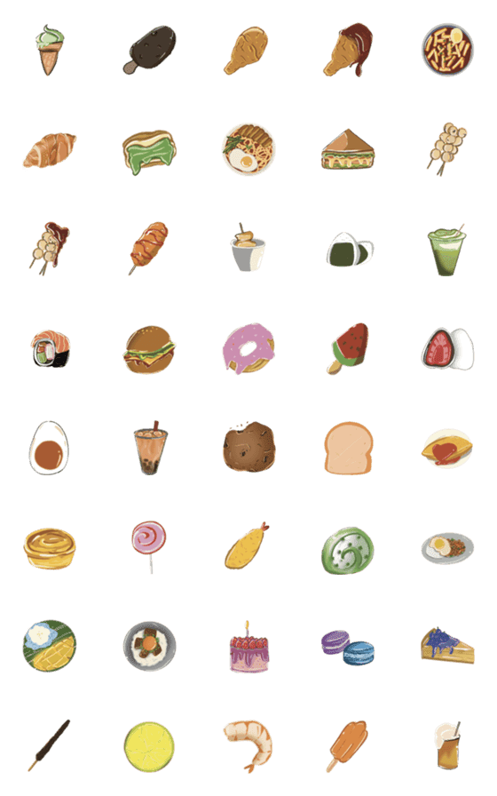 [LINE絵文字]Yum Yumの画像一覧