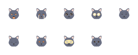 [LINE絵文字]9F_British shorthair catの画像一覧