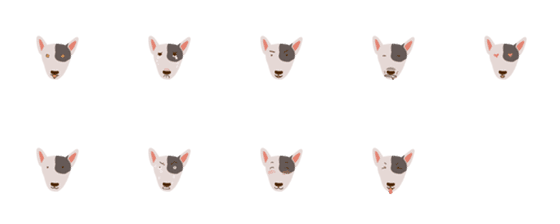 [LINE絵文字]9F_Bull terrier dogの画像一覧