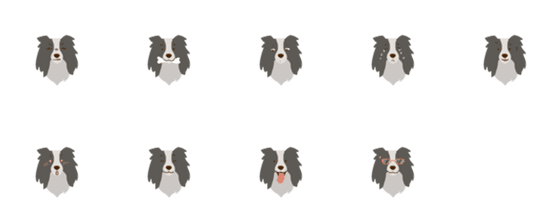 [LINE絵文字]9F_Border Collie dogの画像一覧