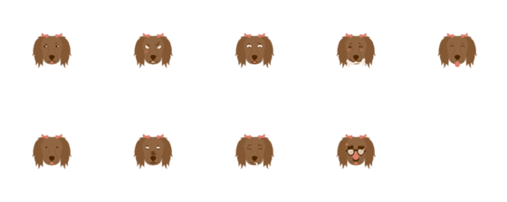 [LINE絵文字]9F_Dachshund dogの画像一覧