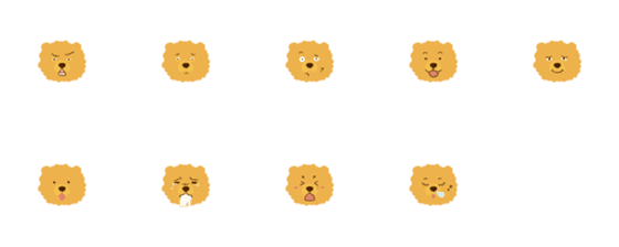 [LINE絵文字]9F_Chow Chow dogの画像一覧