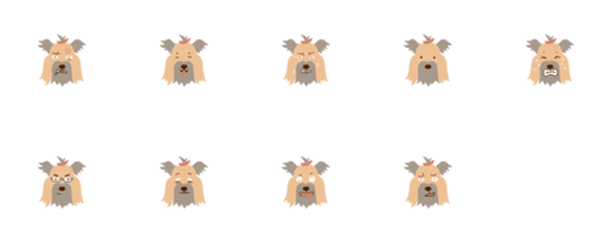 [LINE絵文字]9F_Yorkshire Terrier dogの画像一覧