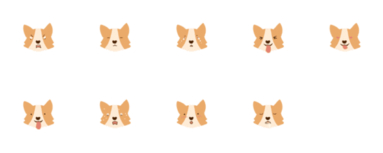 [LINE絵文字]9F_Corgi dogの画像一覧