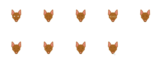 [LINE絵文字]9F_Pharaoh Hound Dogの画像一覧