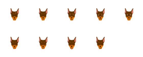 [LINE絵文字]9F_Doberman Dogの画像一覧