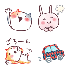 [LINE絵文字] まいにちシンプル♡ねこうさぎ2の画像