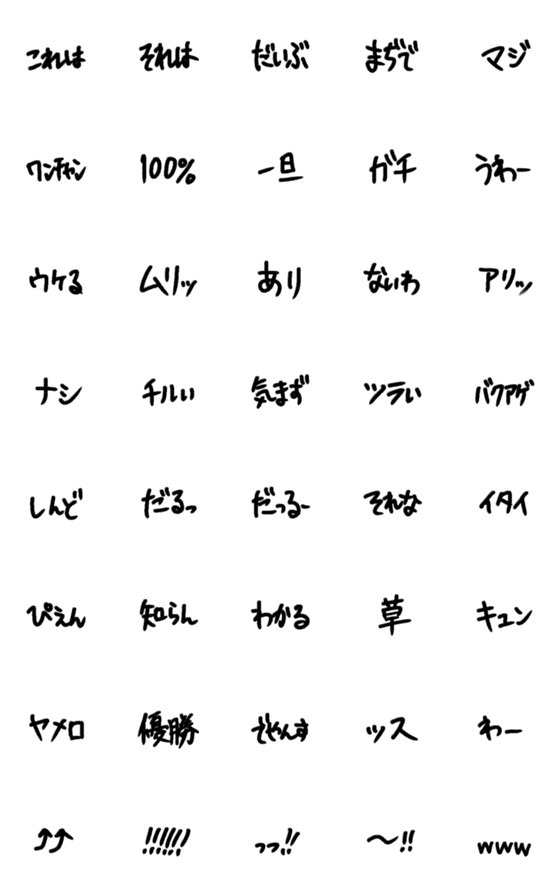 [LINE絵文字]組み合わせ自由なカスタム絵文字【若者編】の画像一覧