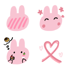 [LINE絵文字] PINK PINK PINK RABBITの画像