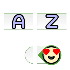 [LINE絵文字] Emoji : English Alphabet With Text Boxの画像