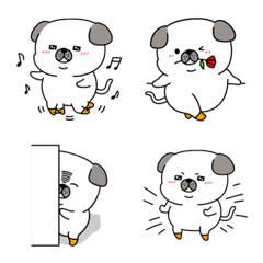 [LINE絵文字] Have fun with cute puppies！の画像