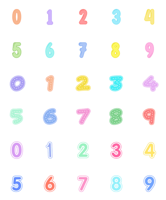 [LINE絵文字]Numbers mookseyの画像一覧