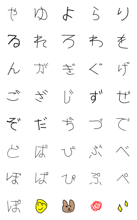 [LINE絵文字]5saino Emoji Tsudukiの画像一覧