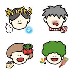 [LINE絵文字] ズボラ家と愉快な仲間たちスタンプ【冬】の画像