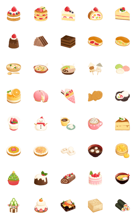 [LINE絵文字]冬の食べ物色々の画像一覧