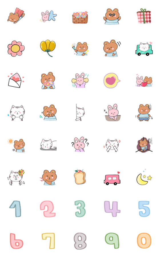 [LINE絵文字]Hi！ cute pet emoji (ver.1)の画像一覧