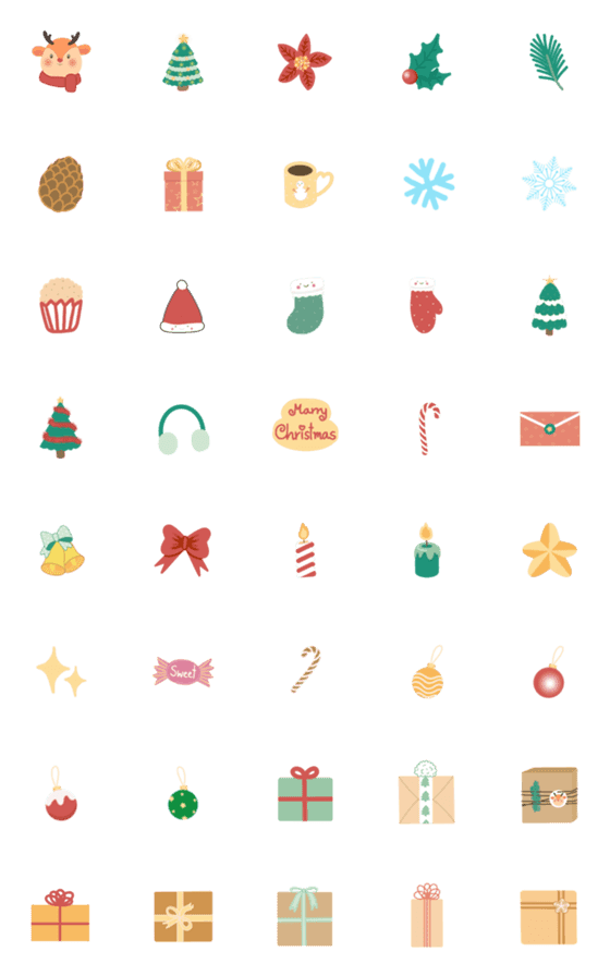 [LINE絵文字]Christmas | Pastel fingerの画像一覧