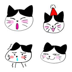 [LINE絵文字] black-and-white catの画像