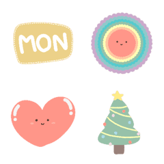 [LINE絵文字] Cute Pastel Day Emojiの画像