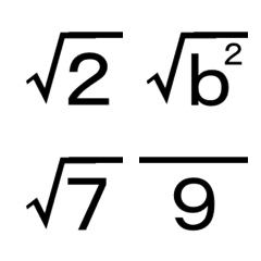 [LINE絵文字] 平方根 ルート √ 計算記号の画像