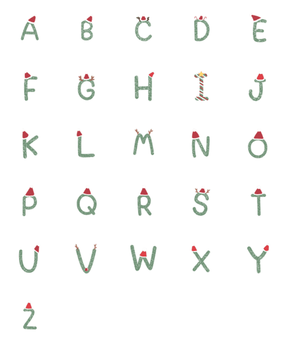 [LINE絵文字]A-Z Christmasの画像一覧