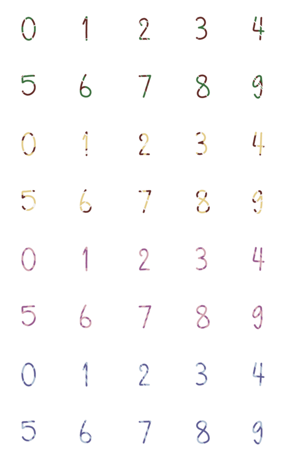 [LINE絵文字]Numbers 1-10の画像一覧
