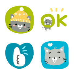 [LINE絵文字] 猫ぶらざー。冬パステル動く絵文字の画像