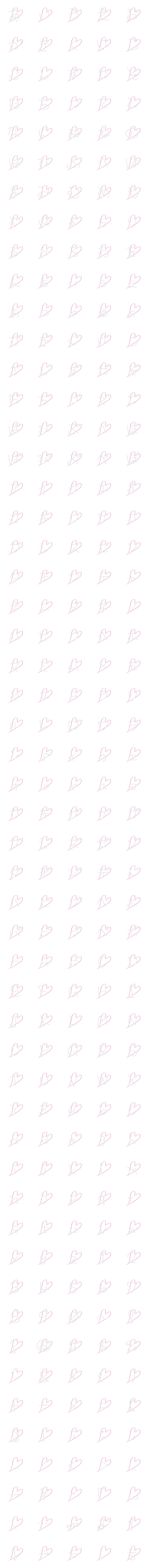 [LINE絵文字]ハートに白い文字の画像一覧