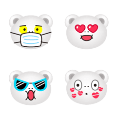 [LINE絵文字] Cute Grey Bear Emojiの画像