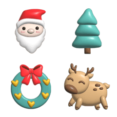 [LINE絵文字] Christmas 3Dの画像