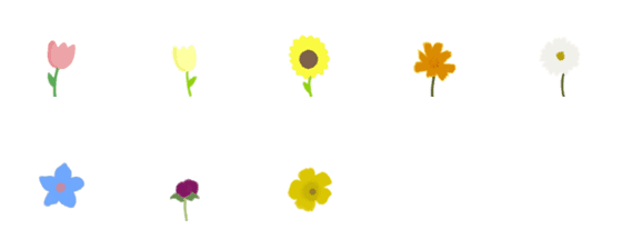 [LINE絵文字]cute flower .の画像一覧